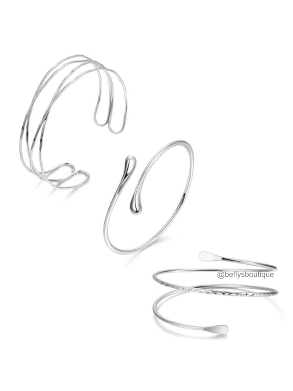 Gold Arm Cuff Set for Women Adjustable Upper Arm Bracelet Jewelry